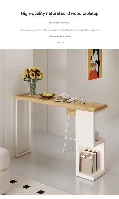 Luxury Solid Wood Sofa Bar Table with Chair