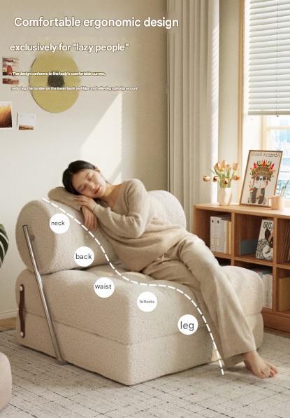 Luxury Lambswool Folding Sofa Bed