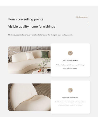 Modern Curved Cloud Sofa Set With Chair And Coffee Table