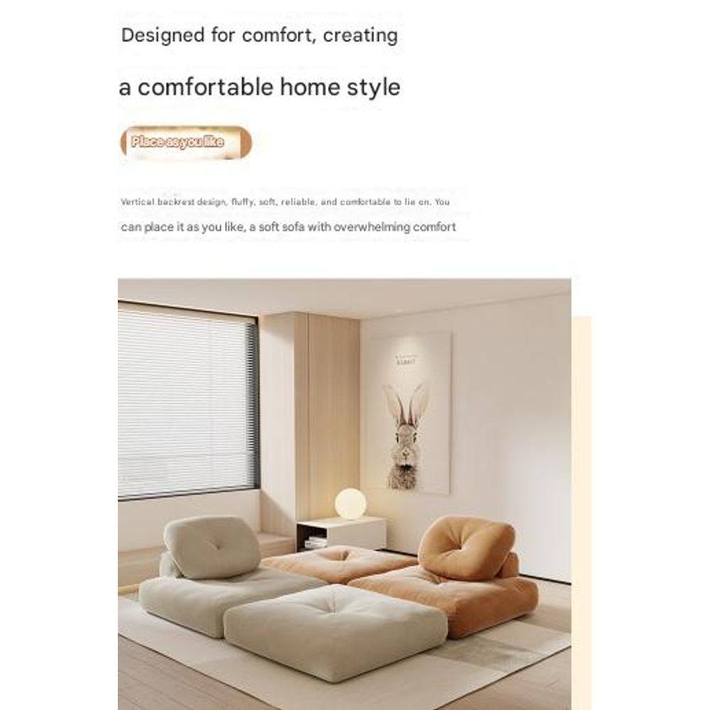 Nordic Small Fabric Sofa Bed