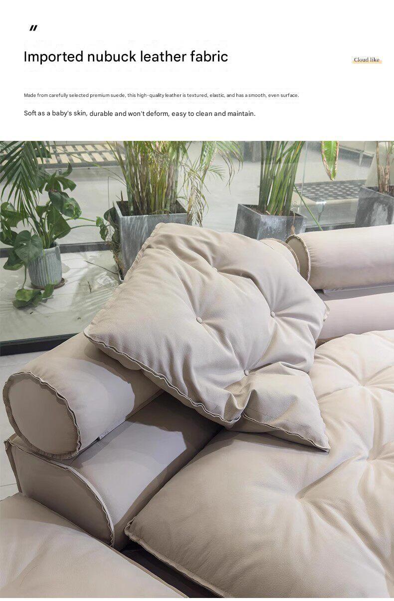 Modern Nubuck Leather Modular Sofa