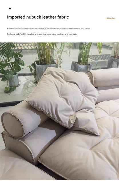 Modern Nubuck Leather Modular Sofa
