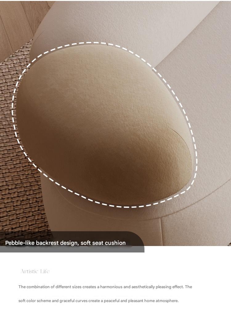 Luxury Modern Curved Fabric Sofa Set with Coffee Table