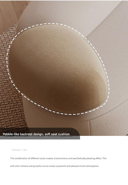 Luxury Modern Curved Fabric Sofa Set with Coffee Table