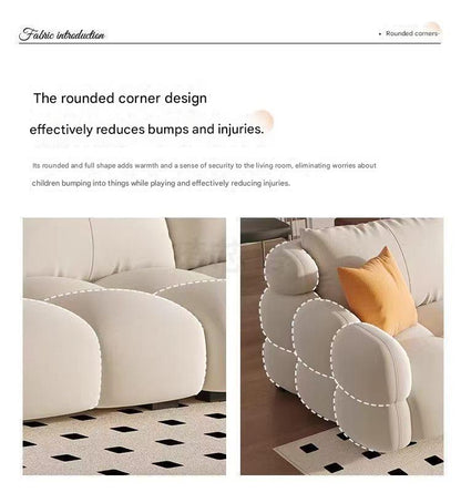 Modern French Barcelona Cloud Velvet Sofa
