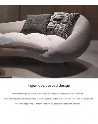 Modern Curved Chaise Lounge Chair