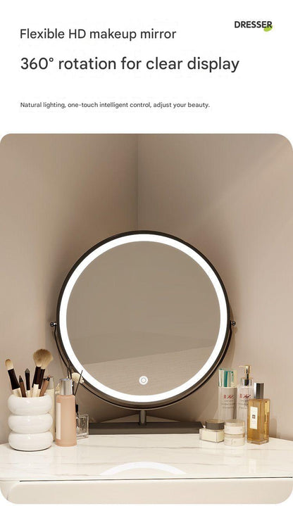 Luxury Dressing Table With LED Mirror And Stool