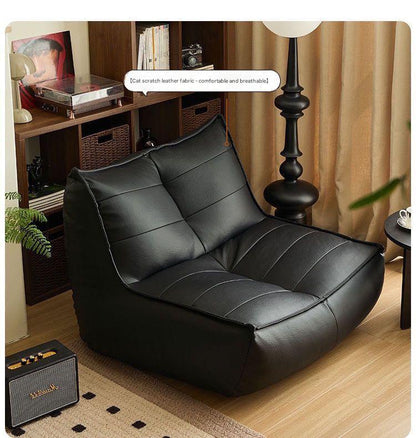 Modern Lazy Single Sofa Chair with Ottoman Footrest