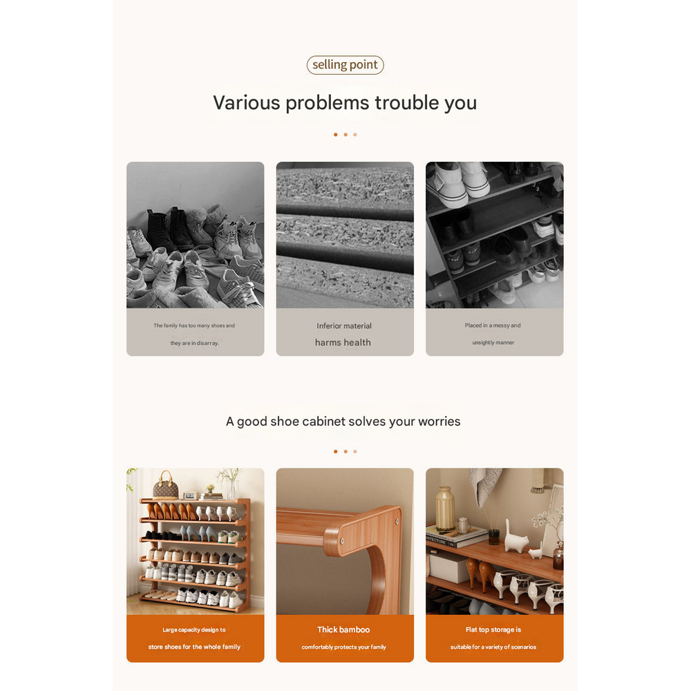 6 Layers 70cm Shoe Rack