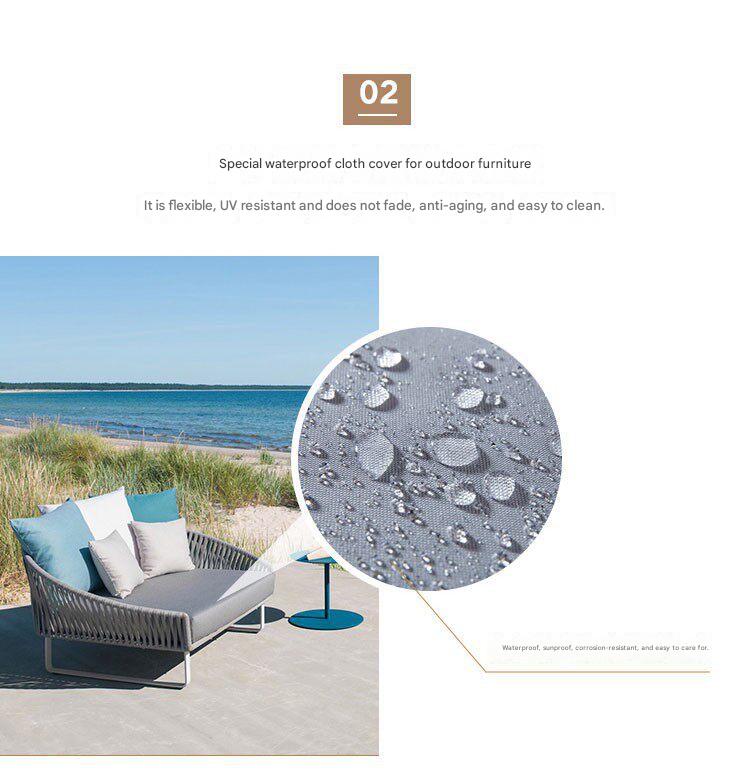 Luxury Outdoor Rattan Sofa Set With Coffee Table