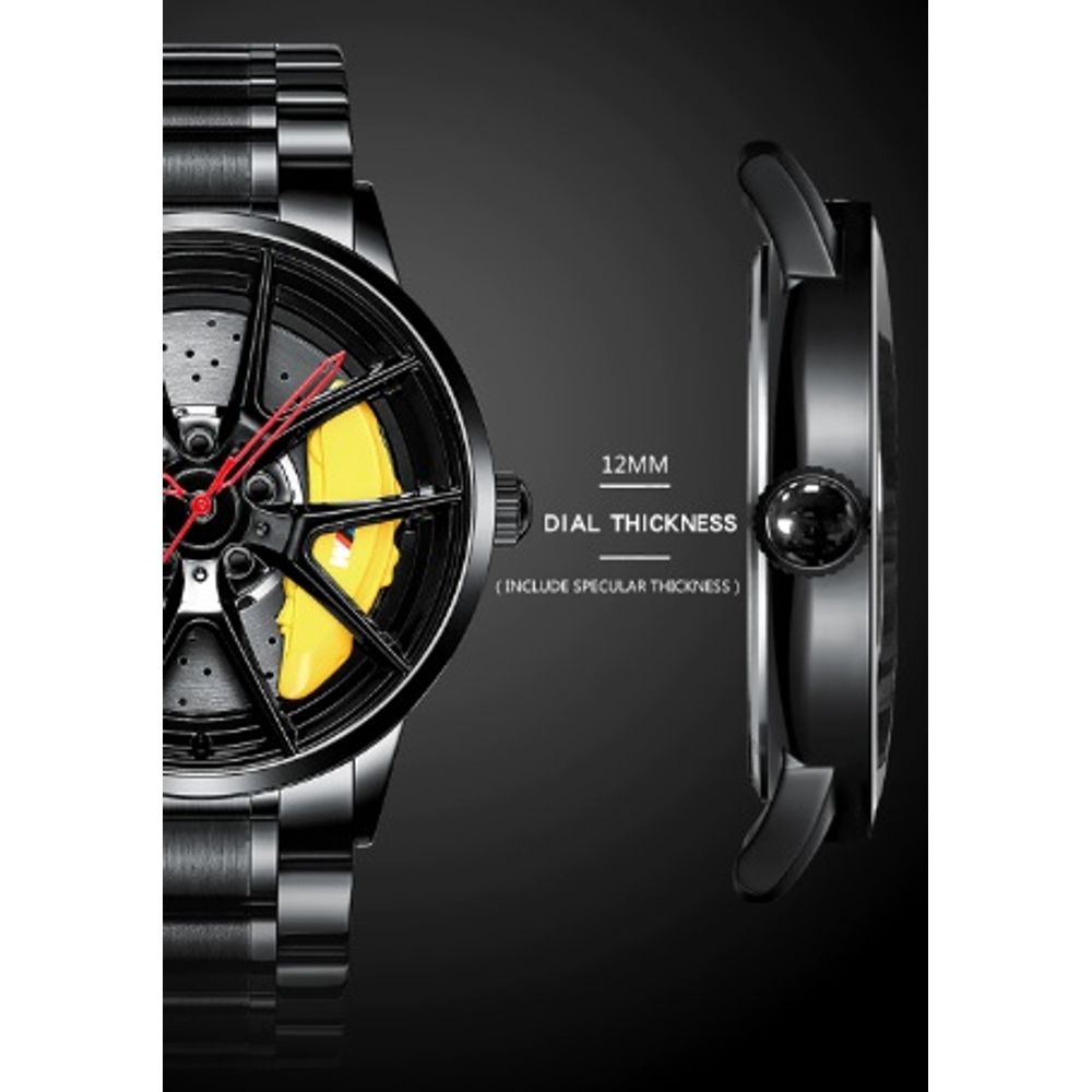 SVJ Men's Spinning Wheel Watch