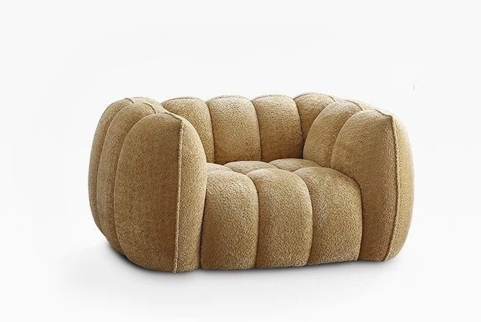 French Retro Pumpkin Lounge Sofa