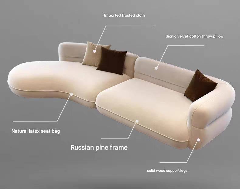 Luxury Modern Curved Sectional Sofa Set