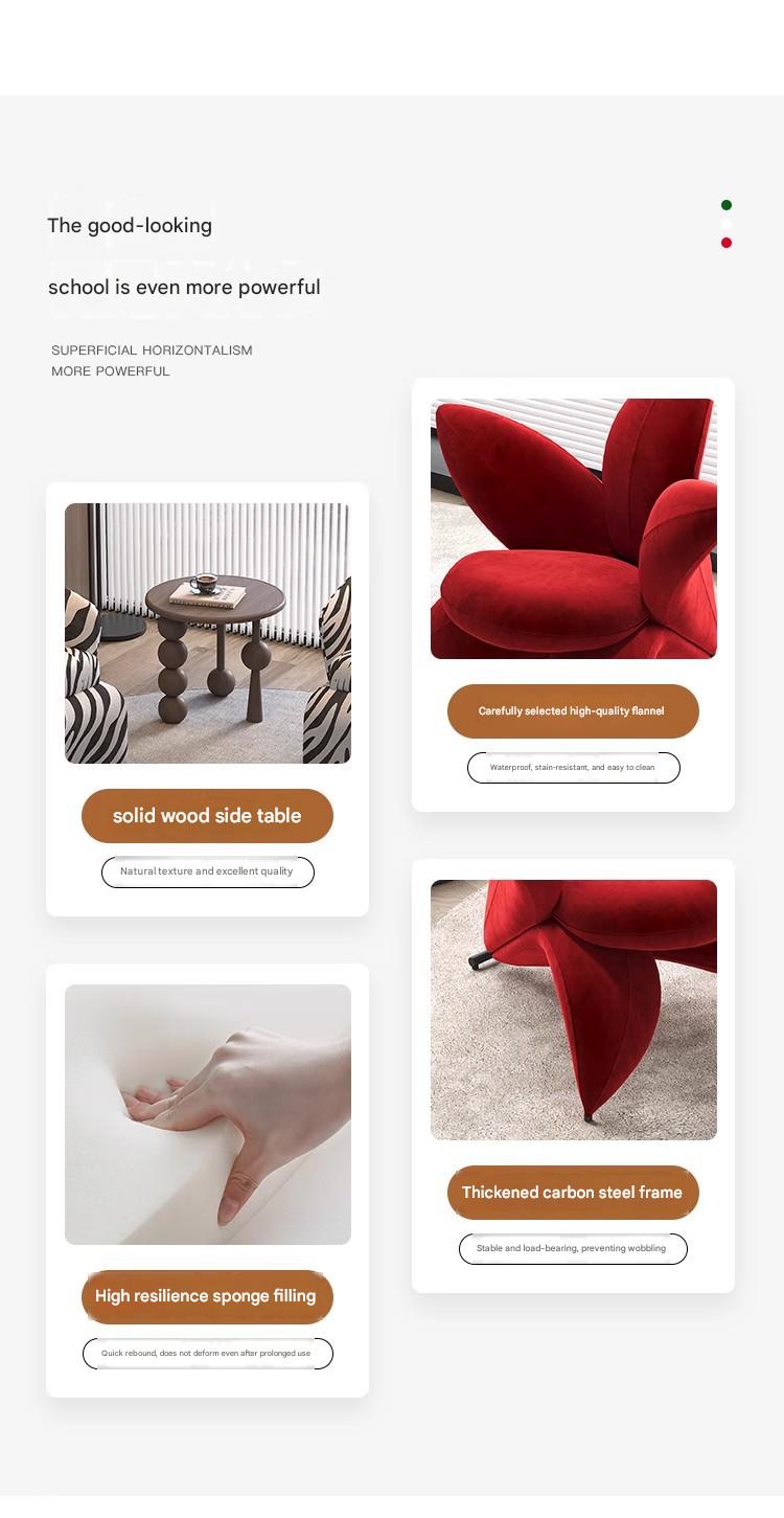 Luxury Lily Flower Sofa Chair