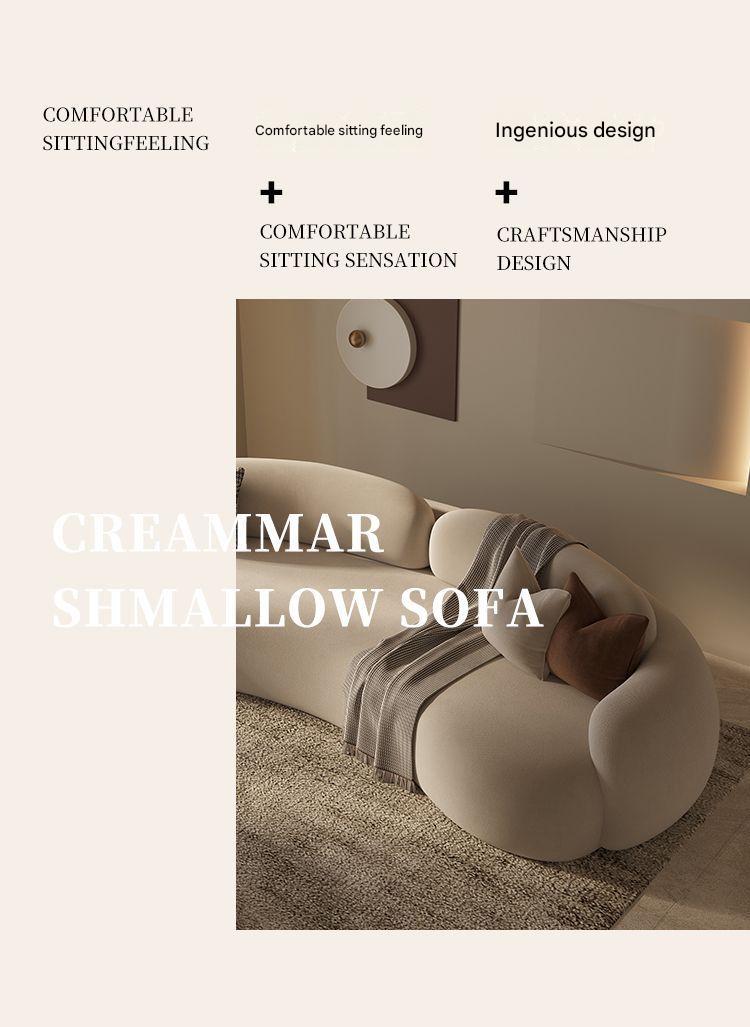Luxury Curved Velvet Fabric Sofa