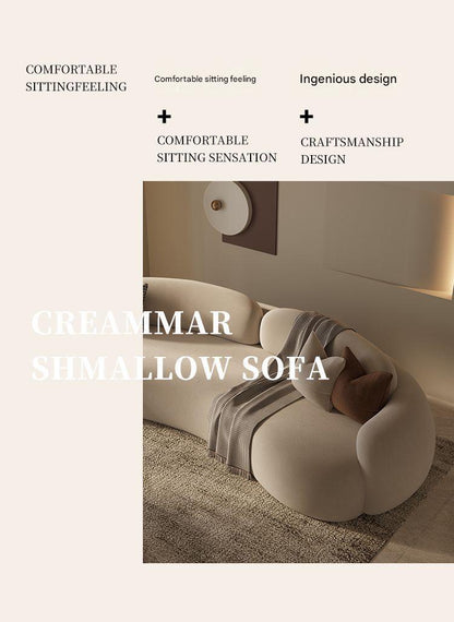 Luxury Curved Velvet Fabric Sofa