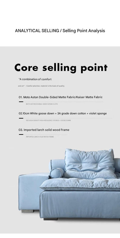 Modern Modular Fabric Sofa Bed with Deep Cushion Seating
