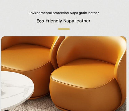 Luxury Lounge Chair With Curved Backrest