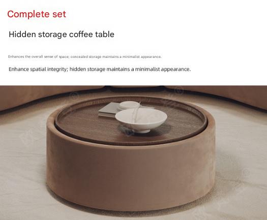 Luxury Curved Lounge Sofa Set With Coffee Table