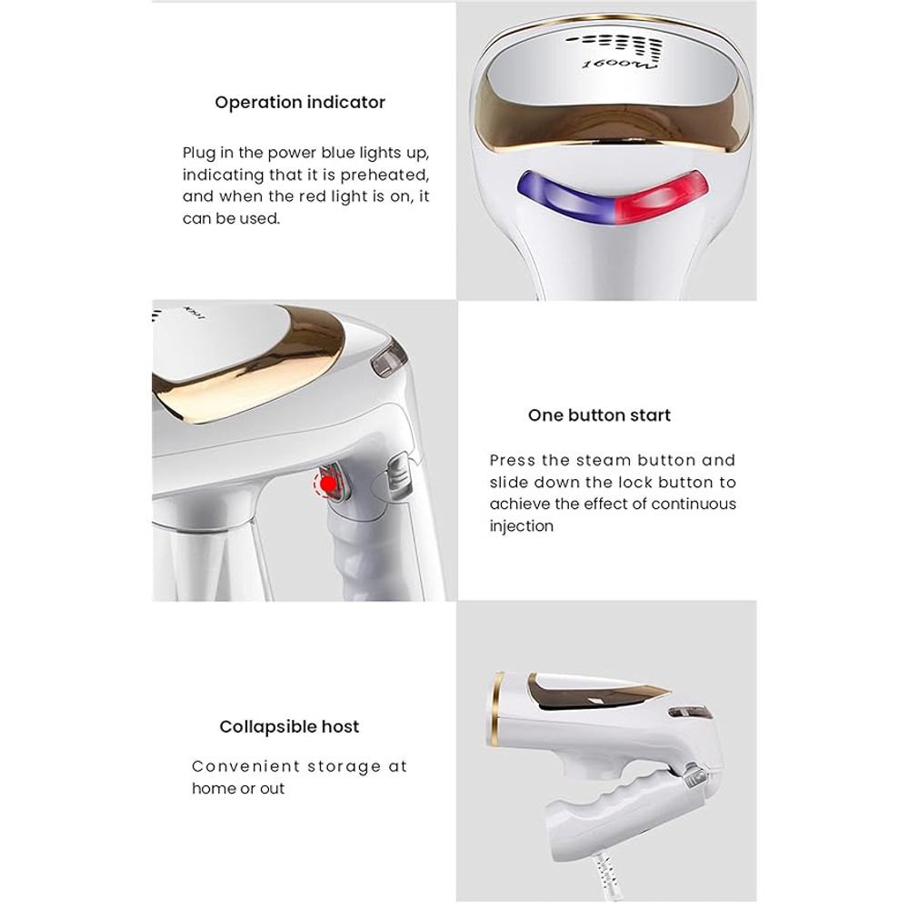 1600W Folding Powerful Garment Steamer