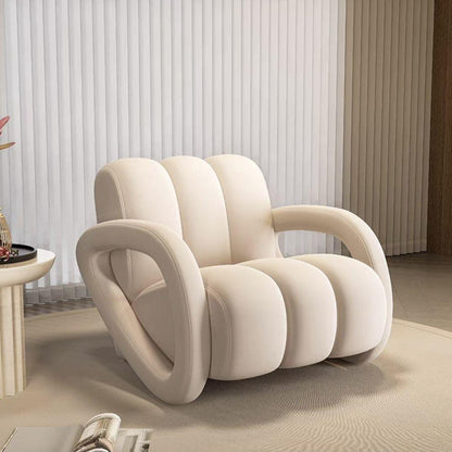 Luxury Soft Upholstered Lounge Chair with Armrest