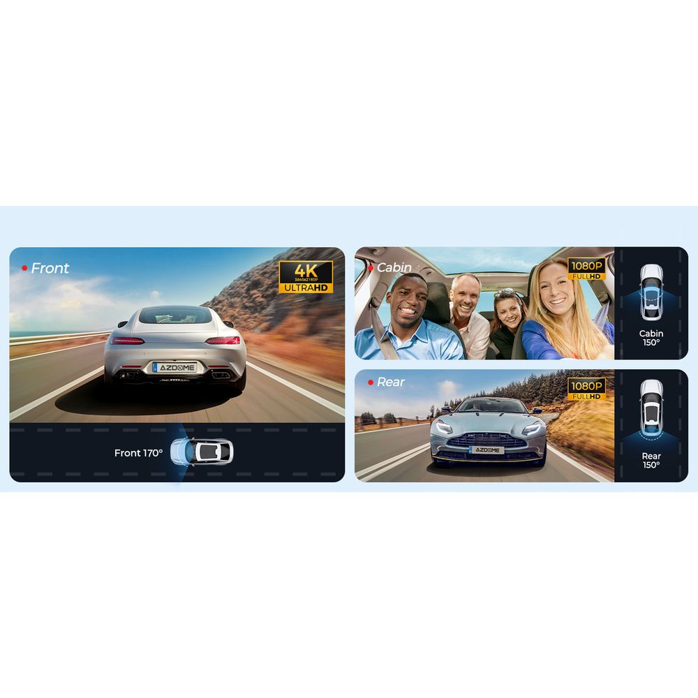 V25 Ultra HD 4K Triple Recording Dash Cam