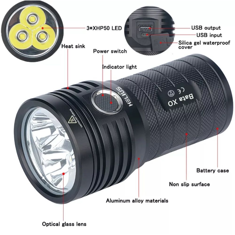 Powerful Strong Light 10000LM Flashlight