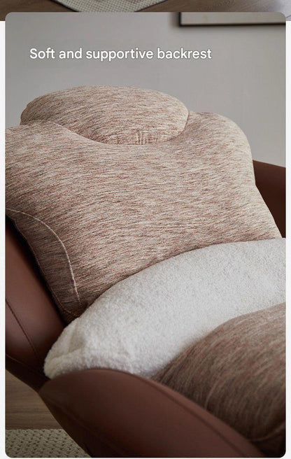 Modern Eggshell Swivel Recliner Chair with Ottoman