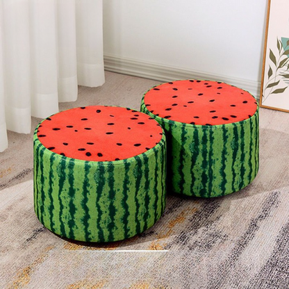 2 Pcs 3D Cartoon Style Plush Pouf Chair