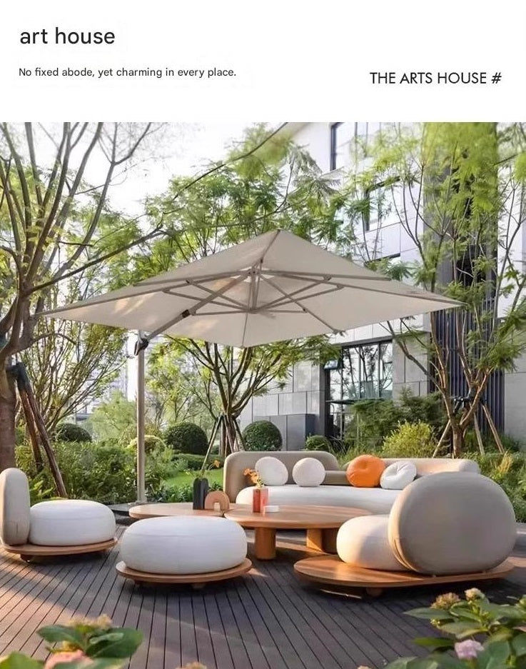 Luxury Outdoor Curved Sofa Set with Coffee Table