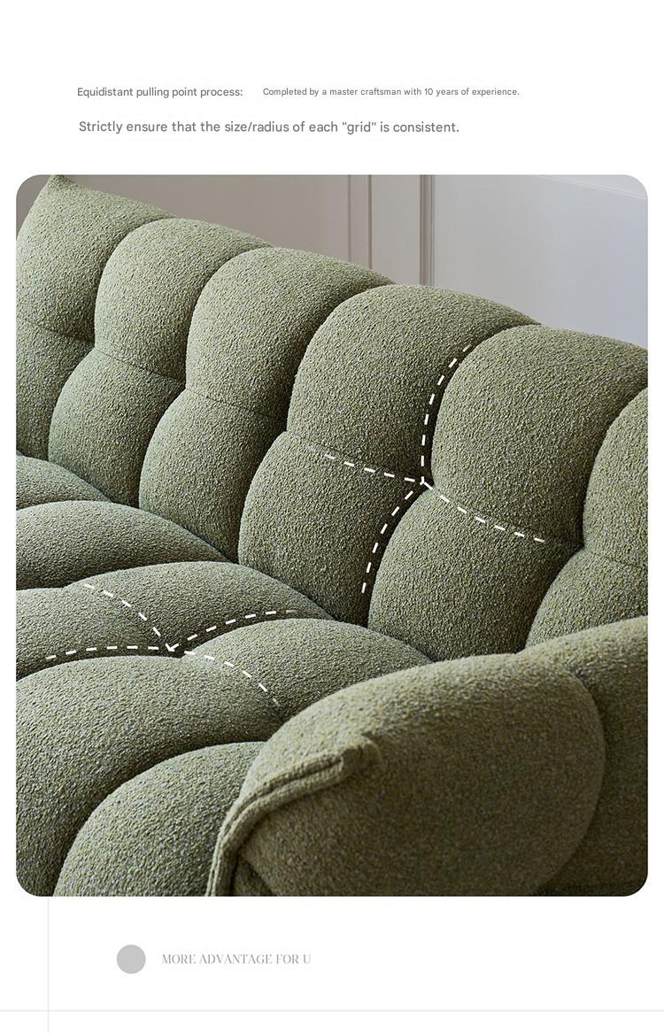 French Retro Chenille Fabric Lily Sofa