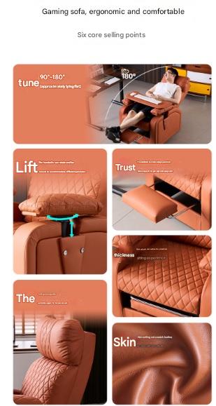 Modern Adjustable Recliner Chair with Tray Table