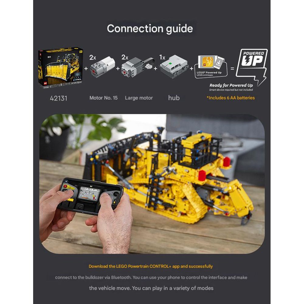 LEGO 42131 Caterpillar D11 RC Bulldozer Model Building Block Set
