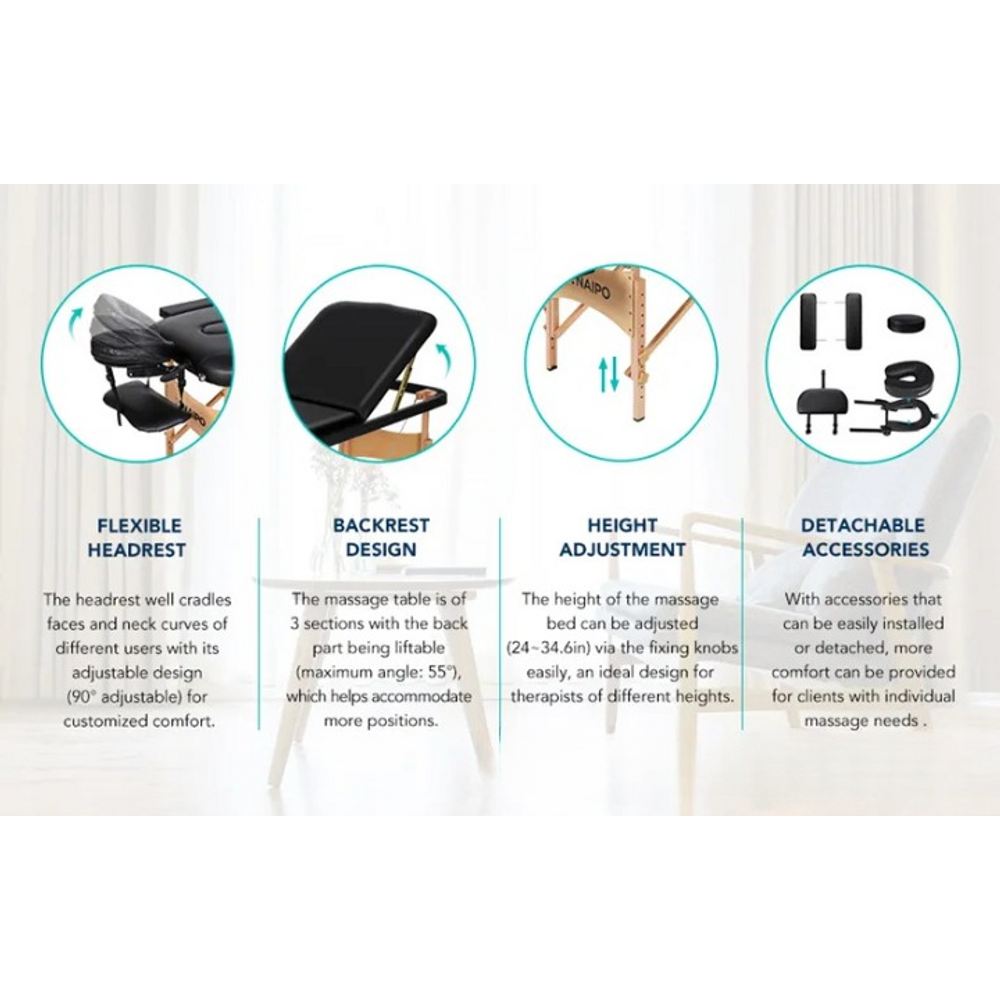 Folding Spa Massage Table Eye Lash Bed