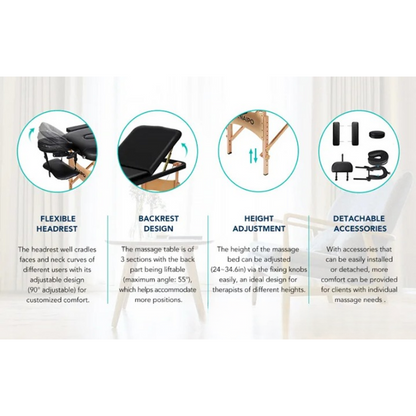Folding Spa Massage Table Eye Lash Bed