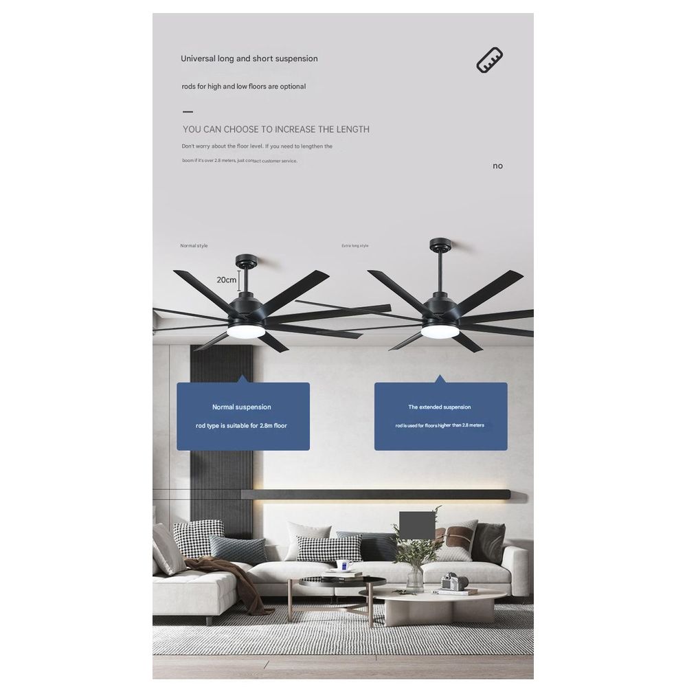 72 inches 220V Electric Light Ceiling Fan 6