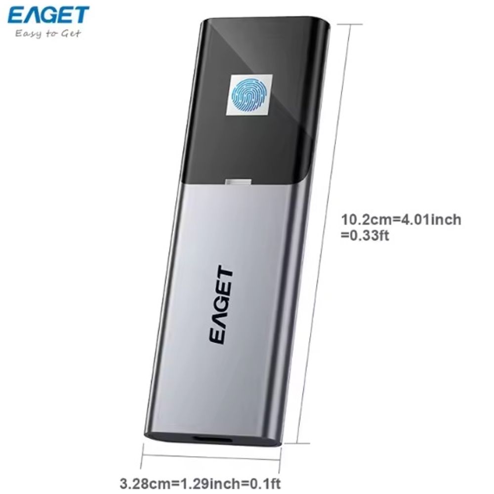 EAGET FM6 1TB Fingerprint Unlocking SSD Hard Drive