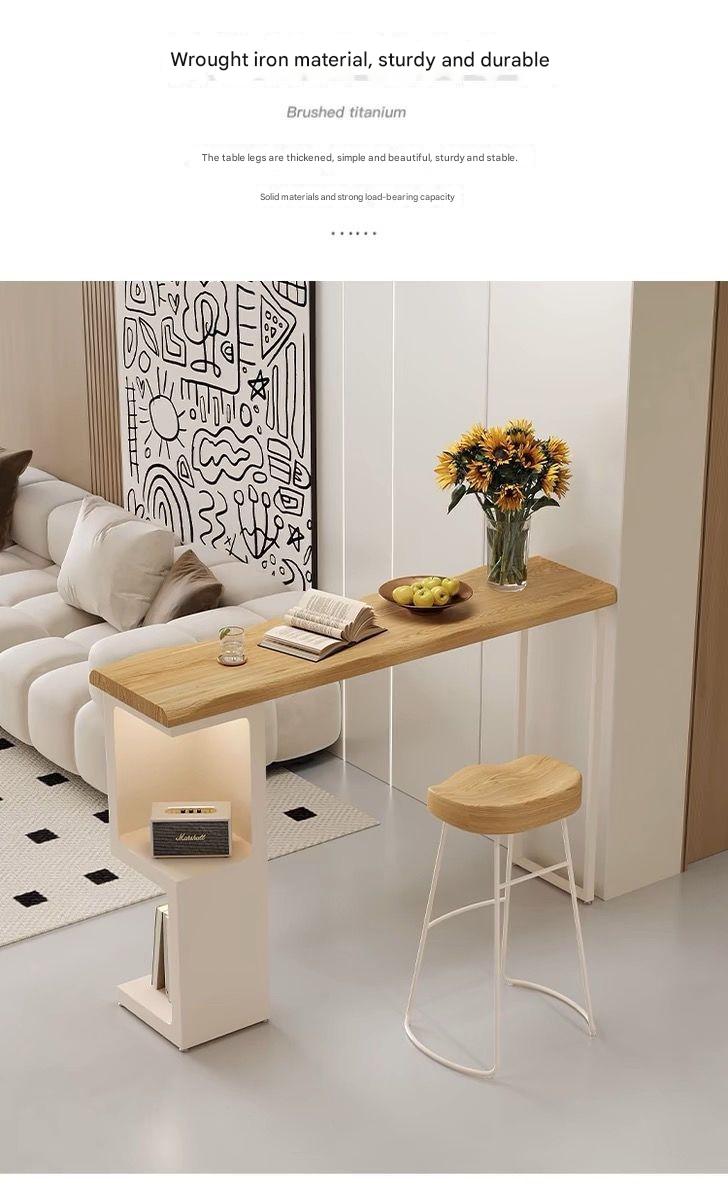 Luxury Solid Wood Sofa Bar Table with Chair