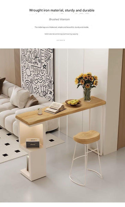 Luxury Solid Wood Sofa Bar Table with Chair
