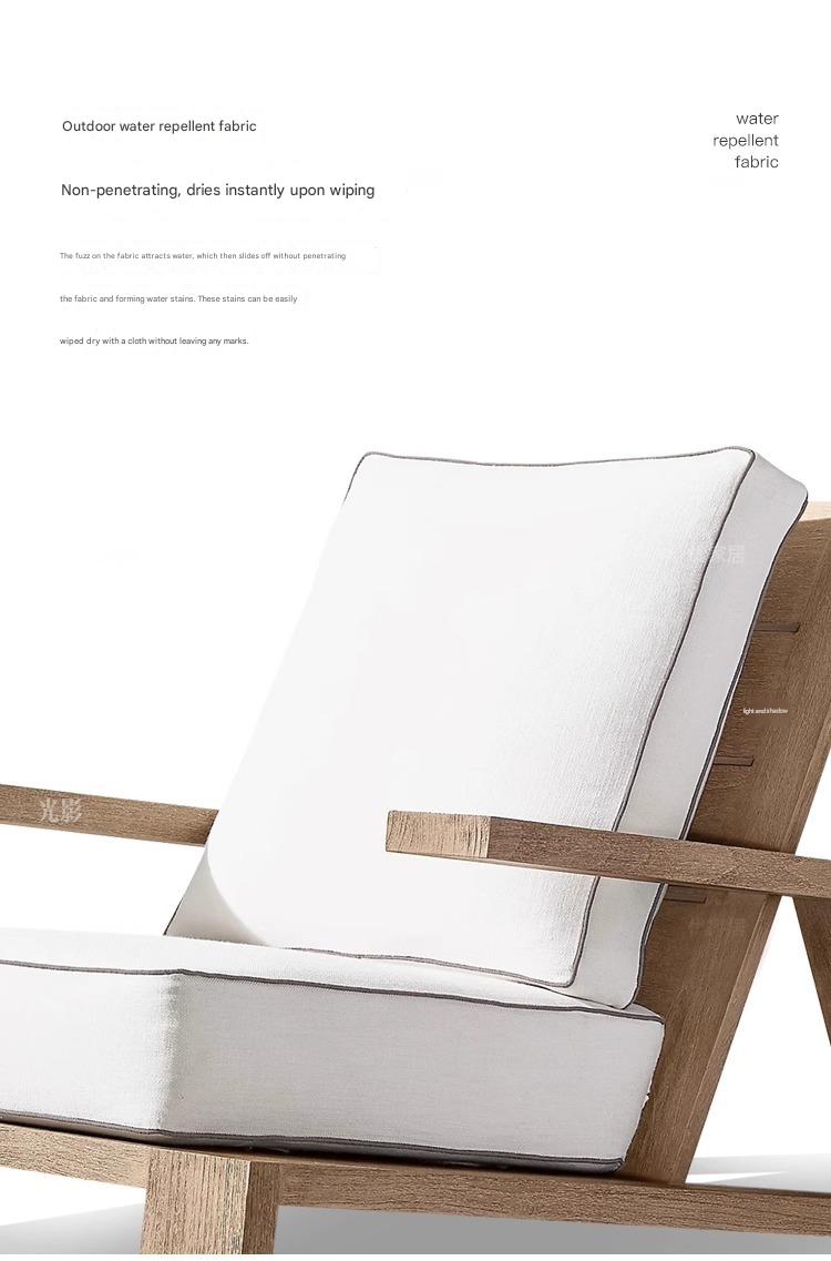 Luxury Outdoor Wooden Sofa Set with Coffee Table