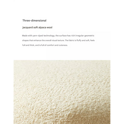Wood Feet Alpaca Wool Living Room Single Sofa Chair