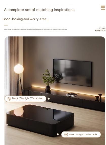 Luxury Floor Standing Glass TV Cabinet with Storage Drawers