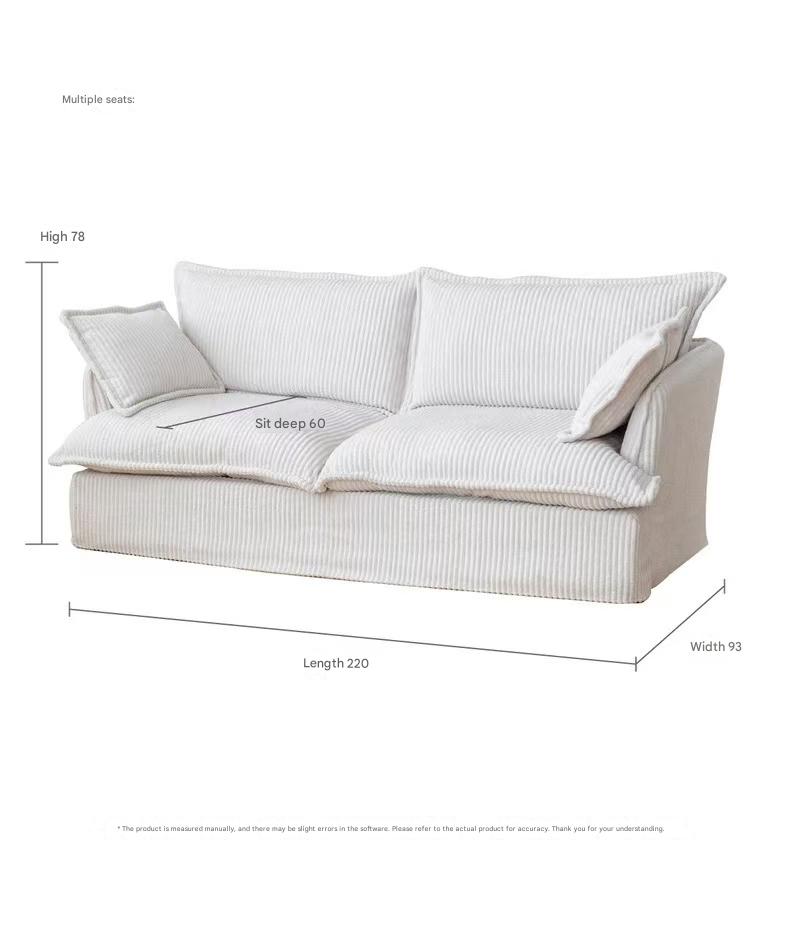 Luxury Corduroy Fabric Sofa