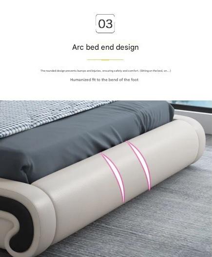 Modern Luxury Upholstered Platform Bed with Tufted Headboard