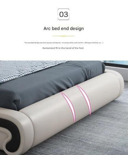 Modern Luxury Upholstered Platform Bed with Tufted Headboard