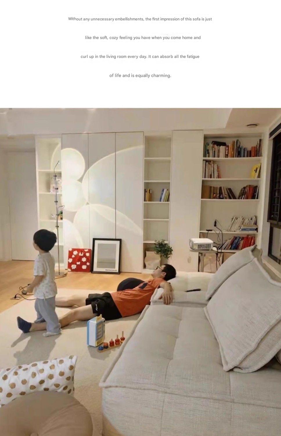 Modern Tofu Block Sofa With Armless