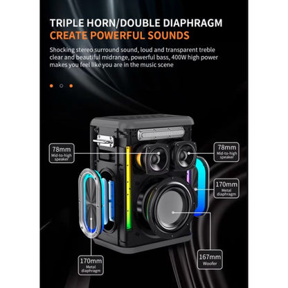 D20 Powerful 400W Super Bass Speaker