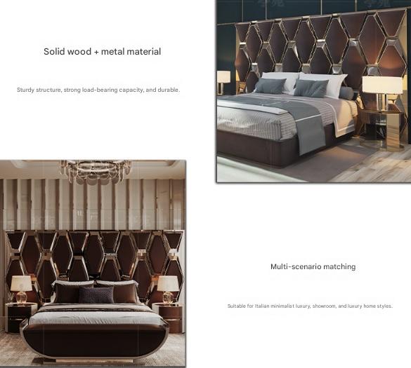Italian Luxury Wide Screen Double Bed