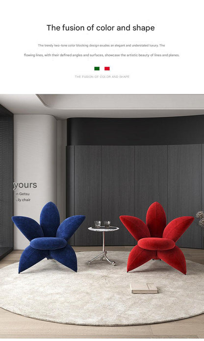 Luxury Lily Flower Sofa Chair