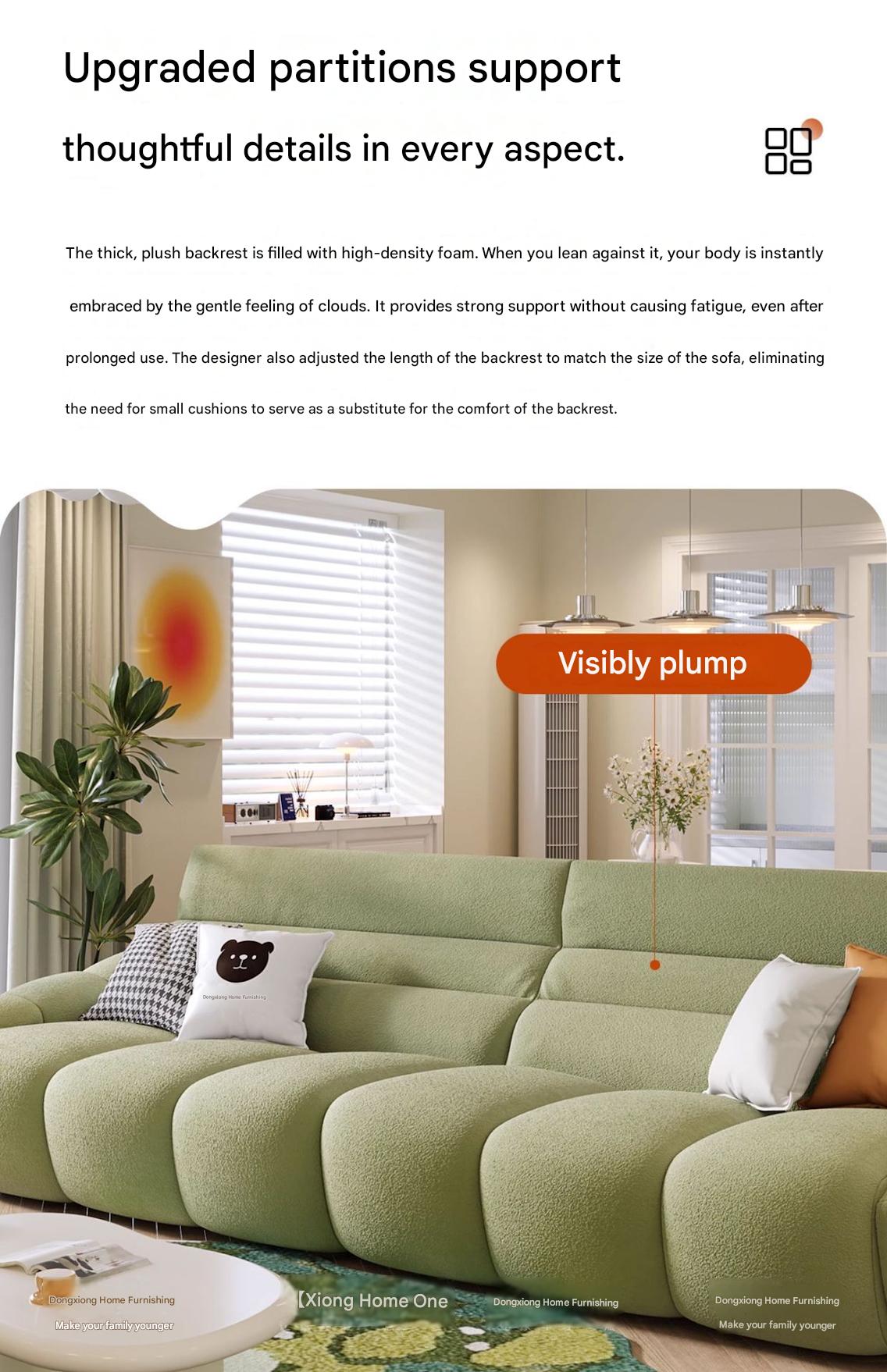 French Retro Pumpkin Fabric Sofa